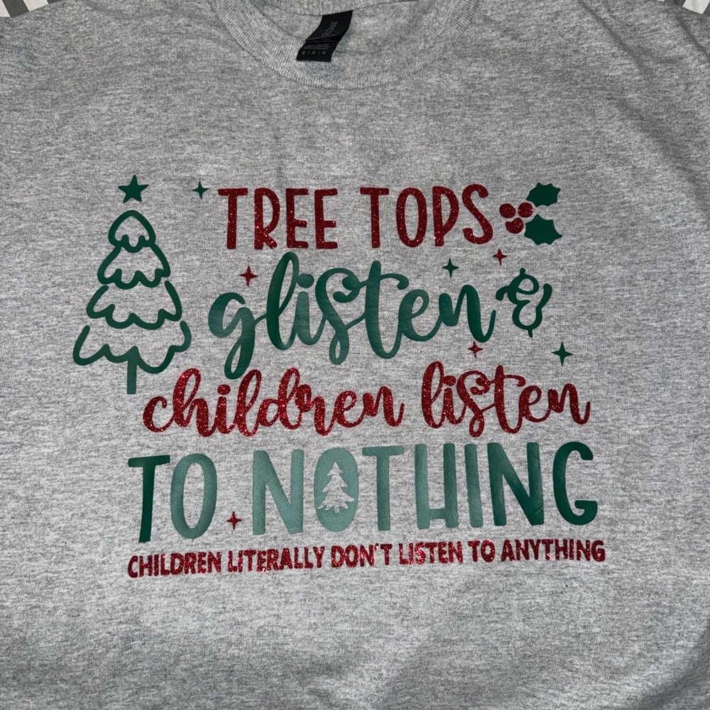 Gray Holiday Graphic Tee